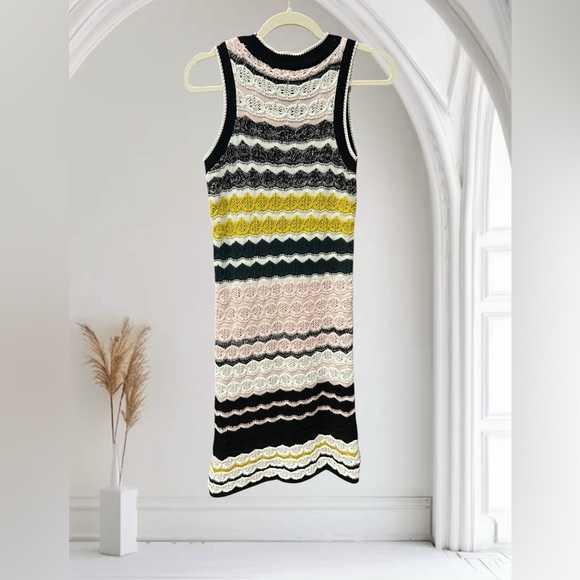 NWT ANTHROPOLOGIE AKEMI + KIN April Crochet Dress Sweater‎ Stripe S - Picture 8 of 16